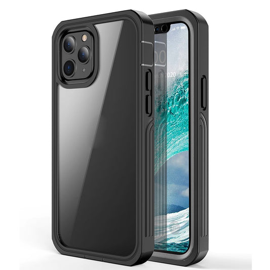 Rugged Tempered Glass Case for iPhone 12 Max - Black