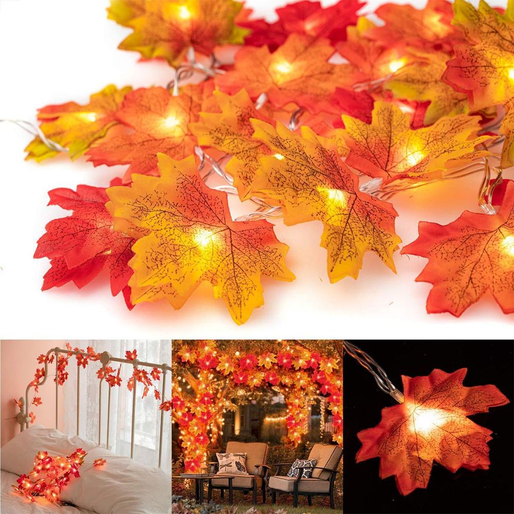 30 Lights Maple Leaf String Lights