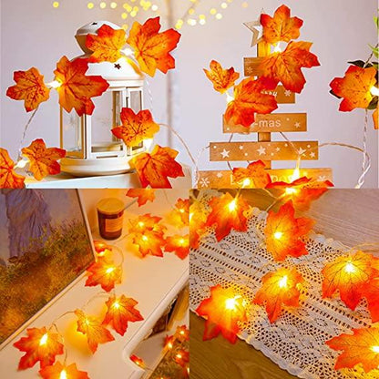 30 Lights Maple Leaf String Lights