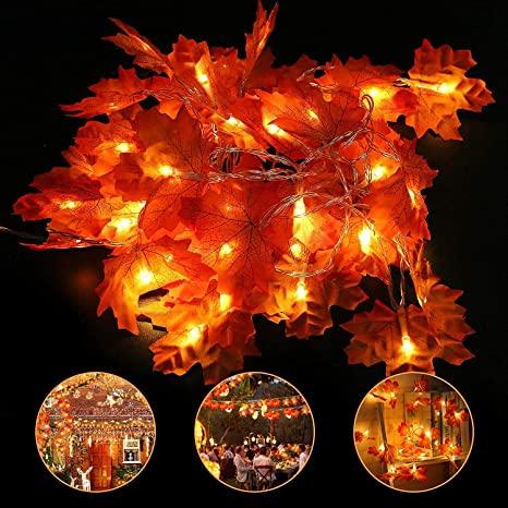 30 Lights Maple Leaf String Lights