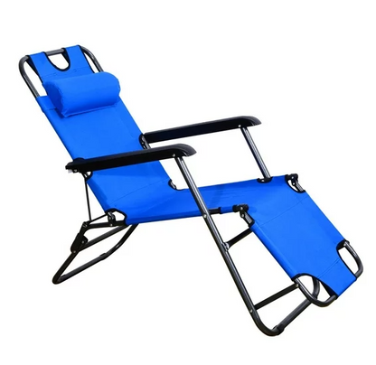 Lounge Chair Folding Portable Chaise Sun Lounger Recliner Outdoor Pool