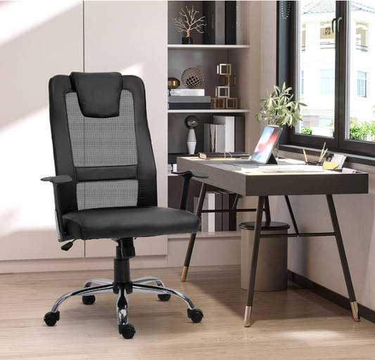 Vinsetto High Back Mesh Office Chair Ergonomic Computer Desk Seat Black