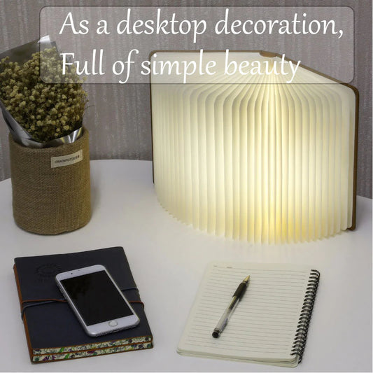 Lampe de bureau portative à LED pour décoration de livre