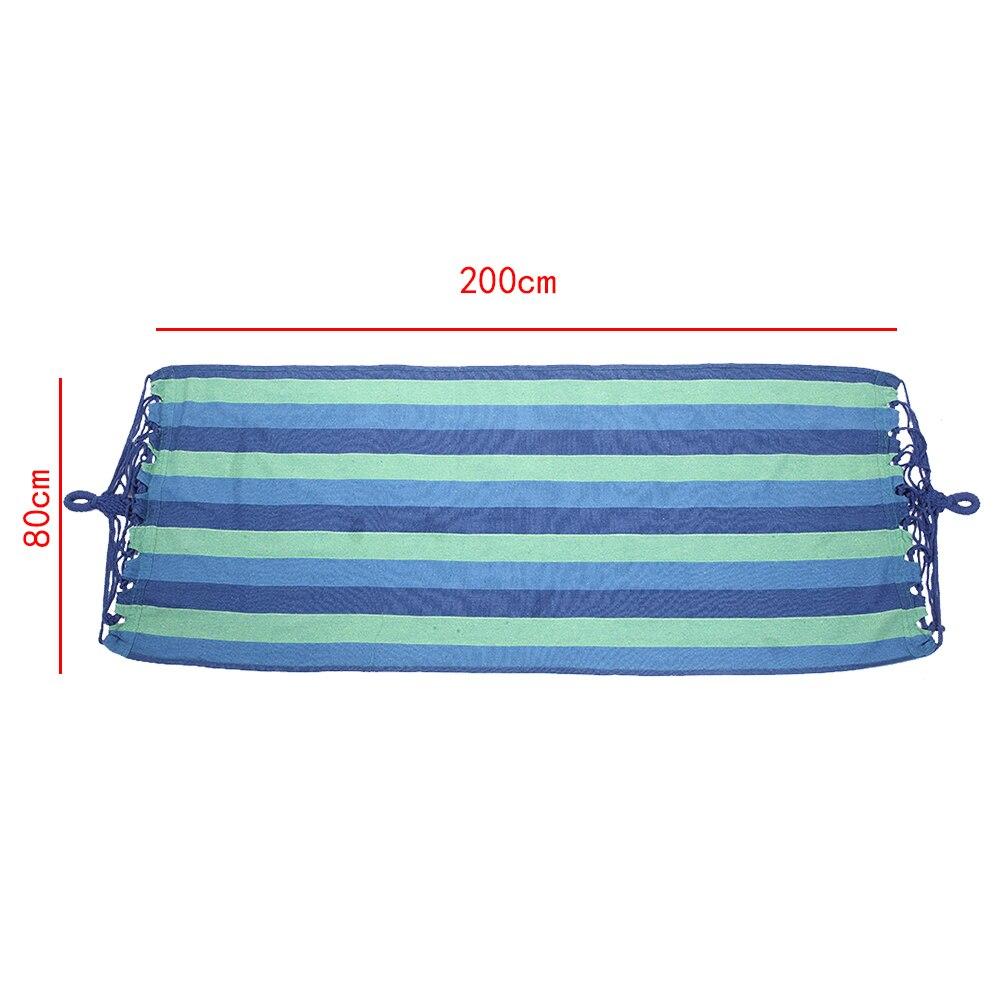 1pc Portable Blue and green stripes Hammock Outdoor