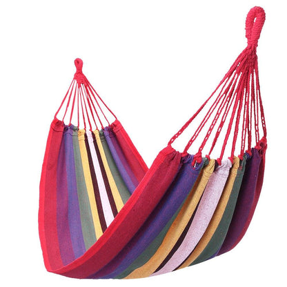 1pc Portable Red Strip Hammock Outdoor