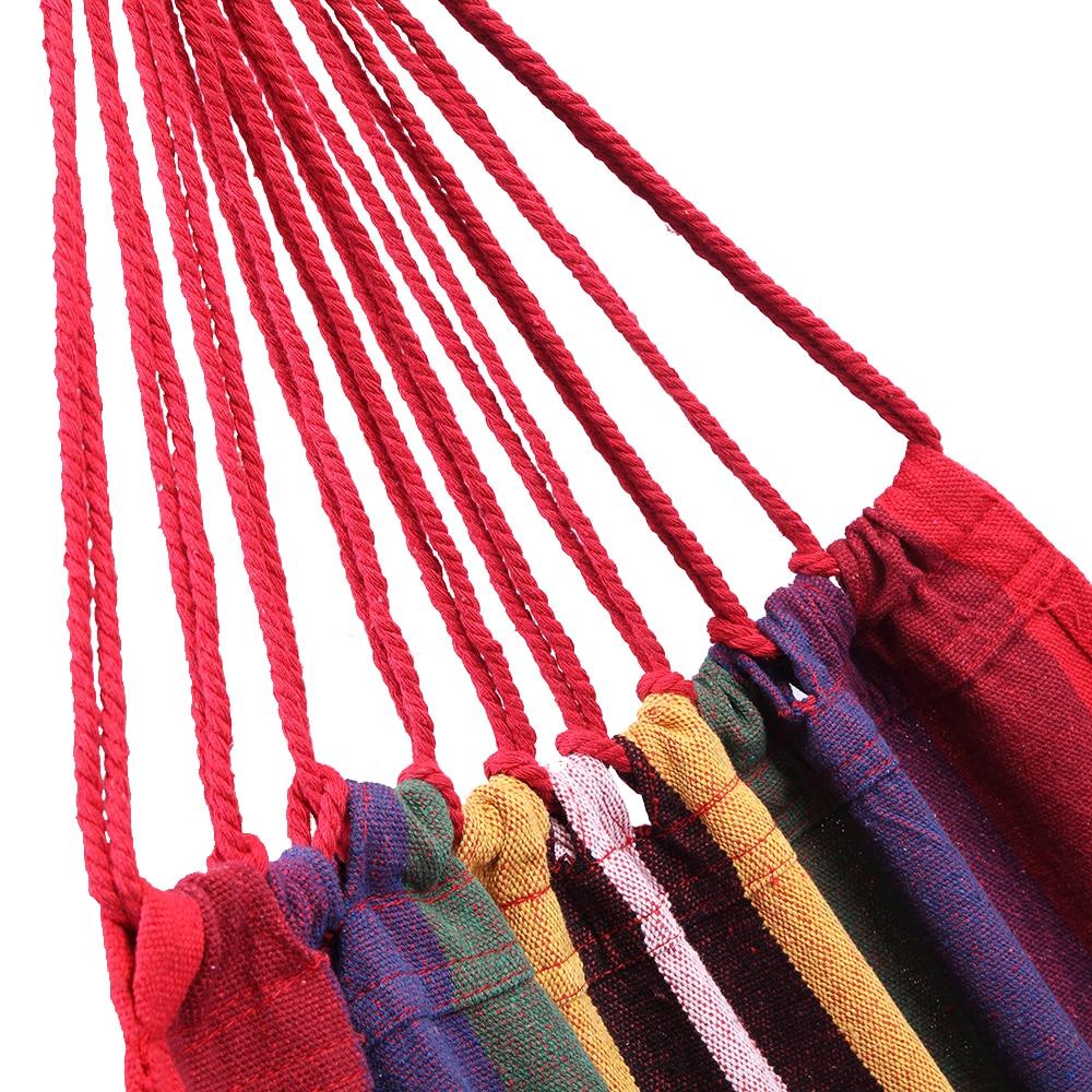 1pc Portable Red Strip Hammock Outdoor